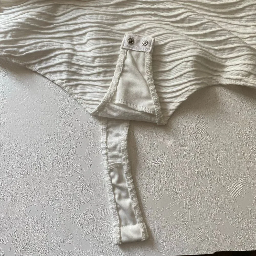 Princess Polly Ivory Textured Strapless Bodysuit Size 4 Y2K Going Out